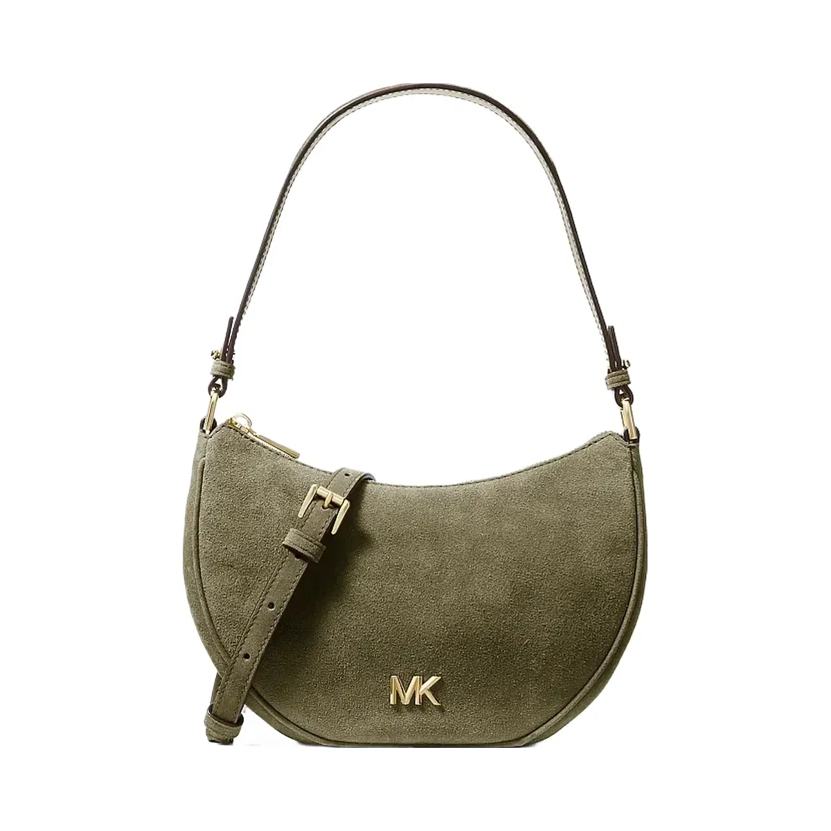 Michael Kors Kyla Small Suede Convertible Pochette Loden