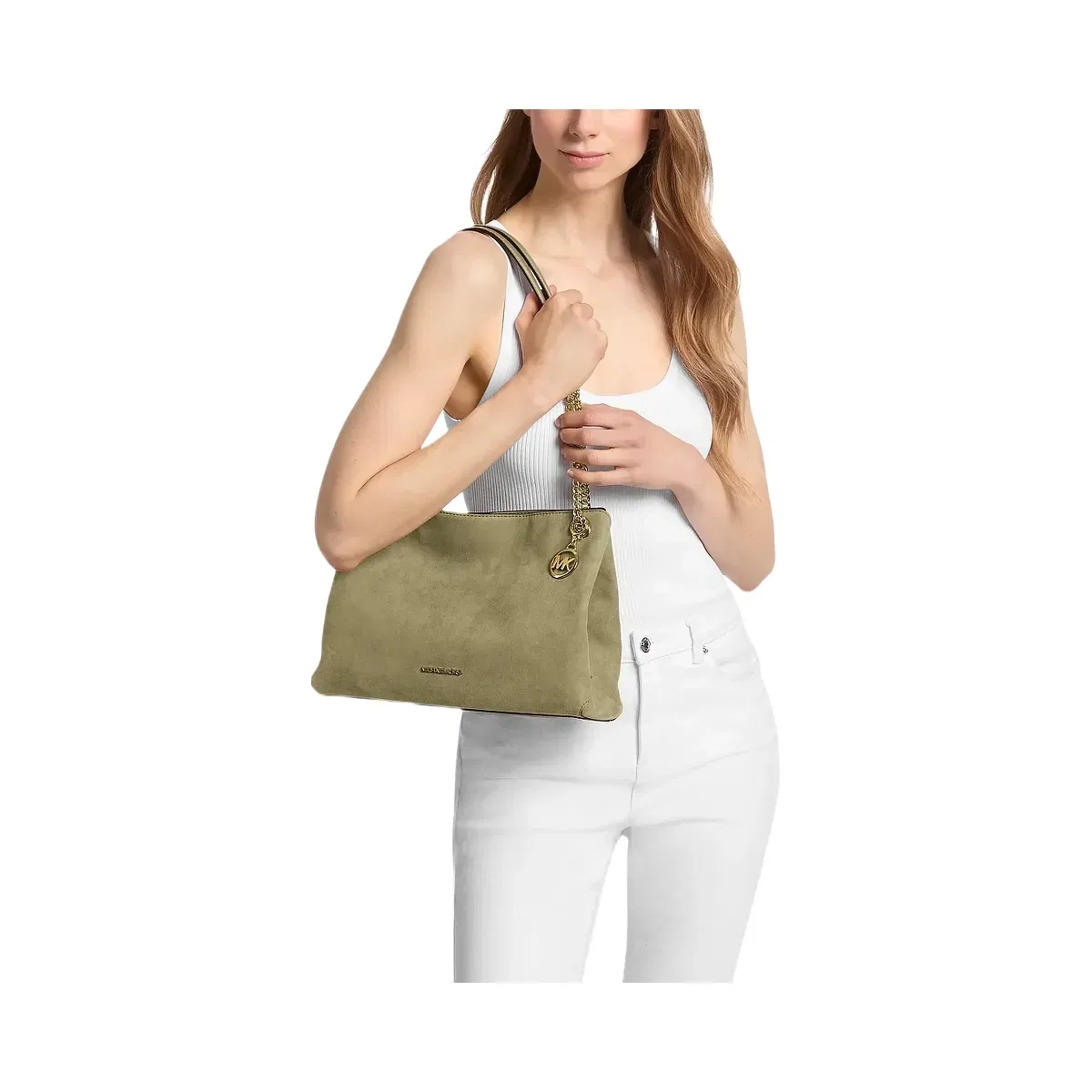 Michael Kors Christina Medium Messenger Bag Oregano