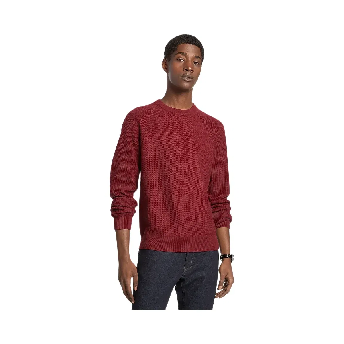 Michael Kors Wool Blend Crewneck Sweater Cherry