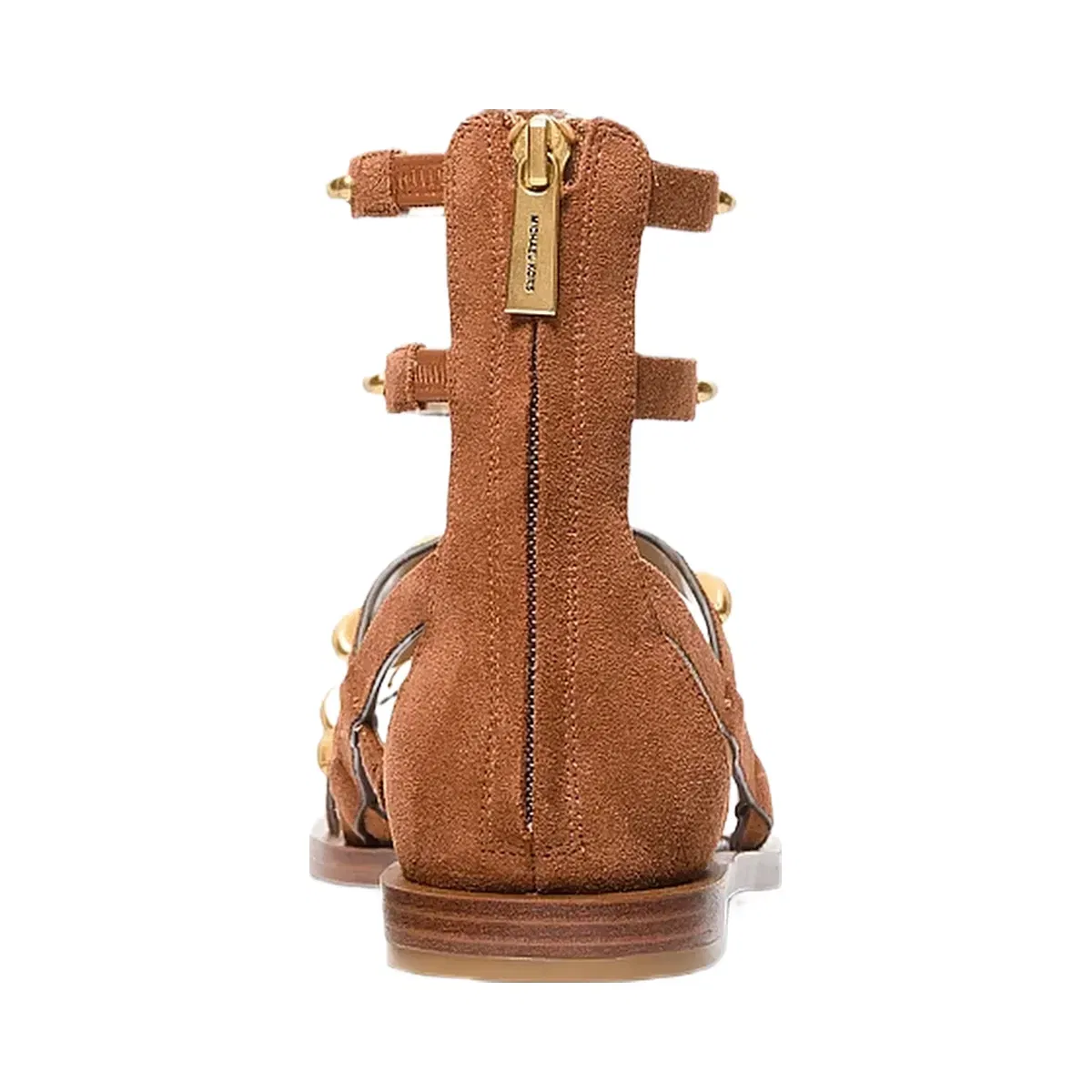 Michael Kors Noa Studded Suede Gladiator Sandal Luggage