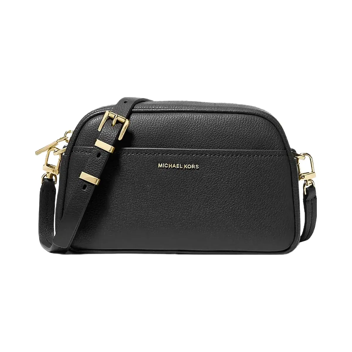 Michael Kors Jet Set Small Leather Camera Crossbody Bag Black