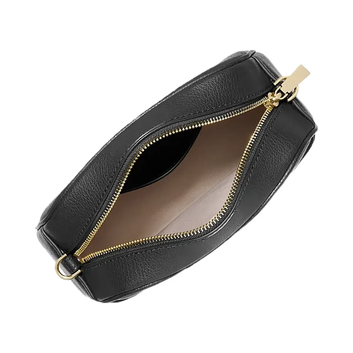 Michael Kors Jet Set Small Leather Camera Crossbody Bag Black