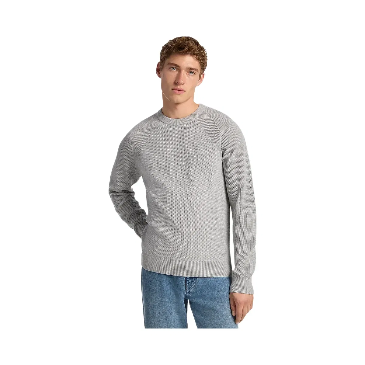 Michael Kors Wool Blend Crewneck Sweater Heather Grey