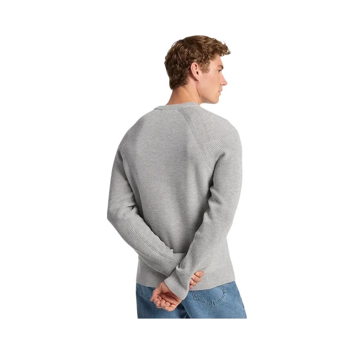 Michael Kors Wool Blend Crewneck Sweater Heather Grey