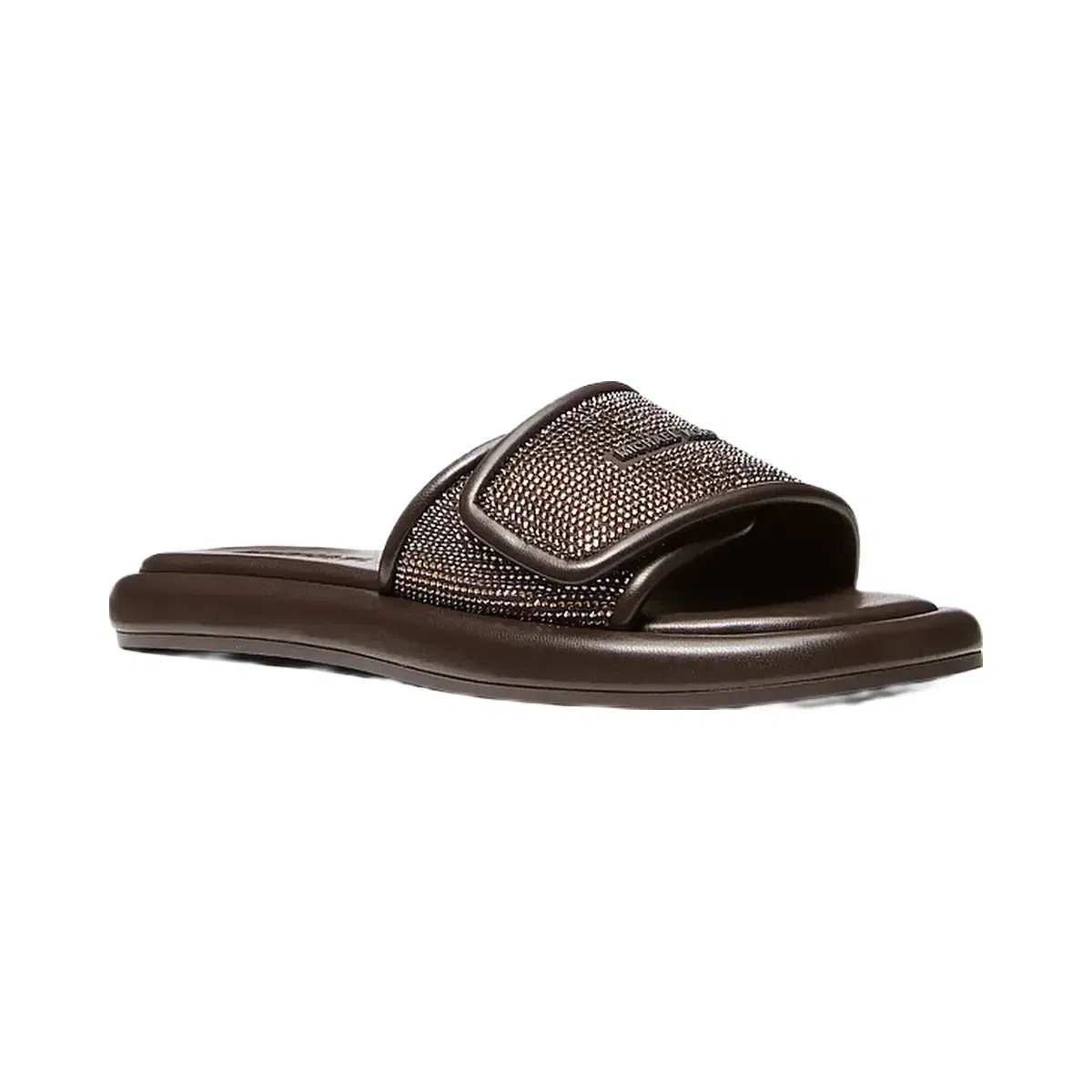 Michael Kors Suki Embellished Slide Sandal Chocolate