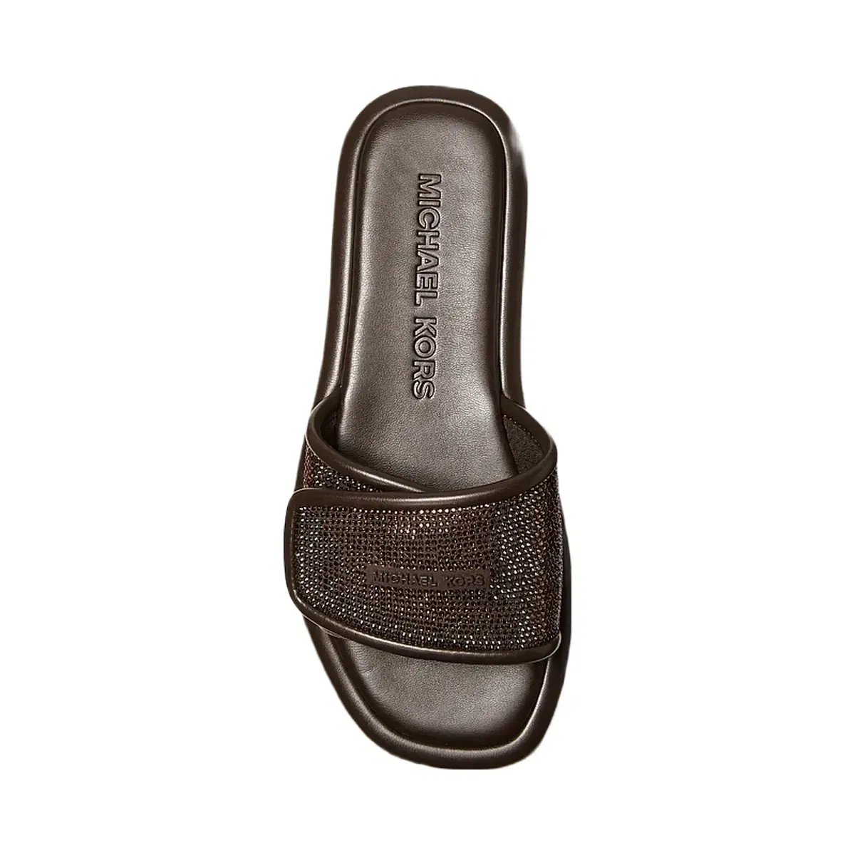 Michael Kors Suki Embellished Slide Sandal Chocolate
