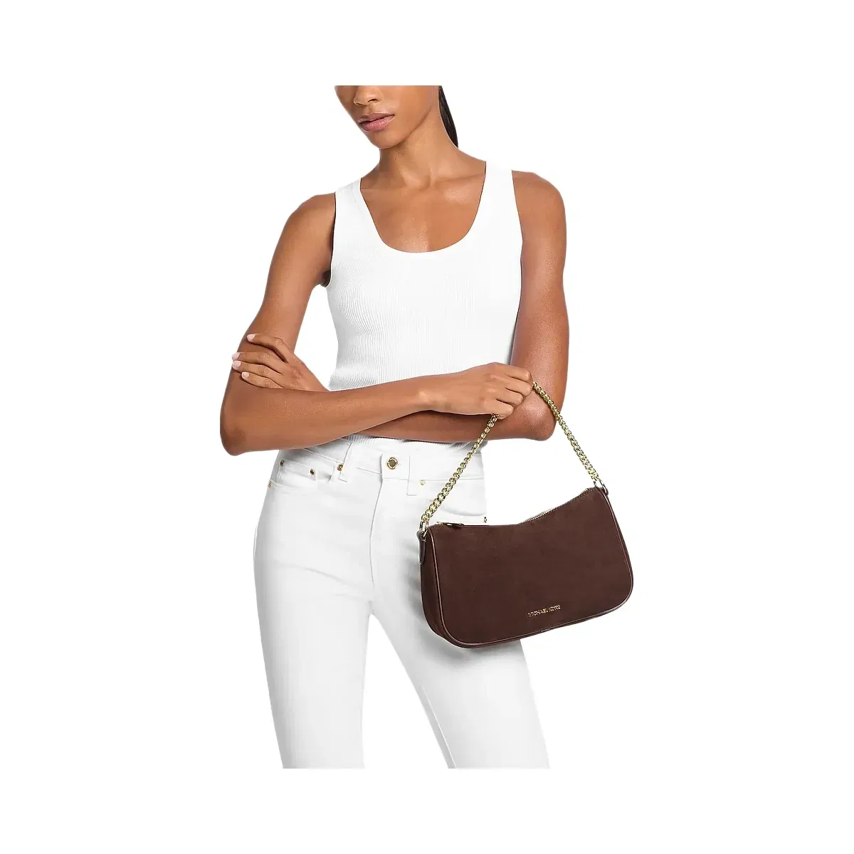 Michael Kors Carmela Medium Convertible Crossbody Bag Nutmeg