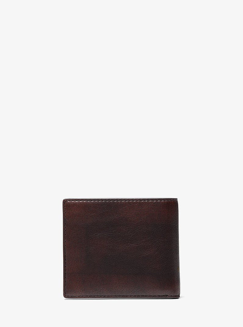 Michael Kors Cooper Burnished Billfold Wallet Chocolate