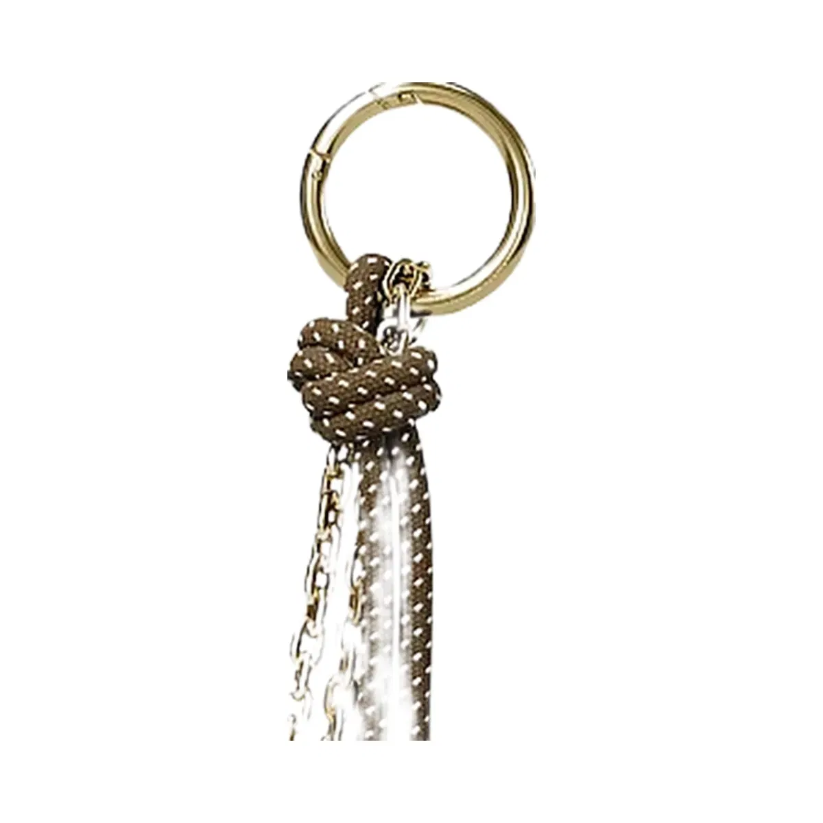 Michael Kors Gold-Tone and Speckled Cord Bag Charm Loden
