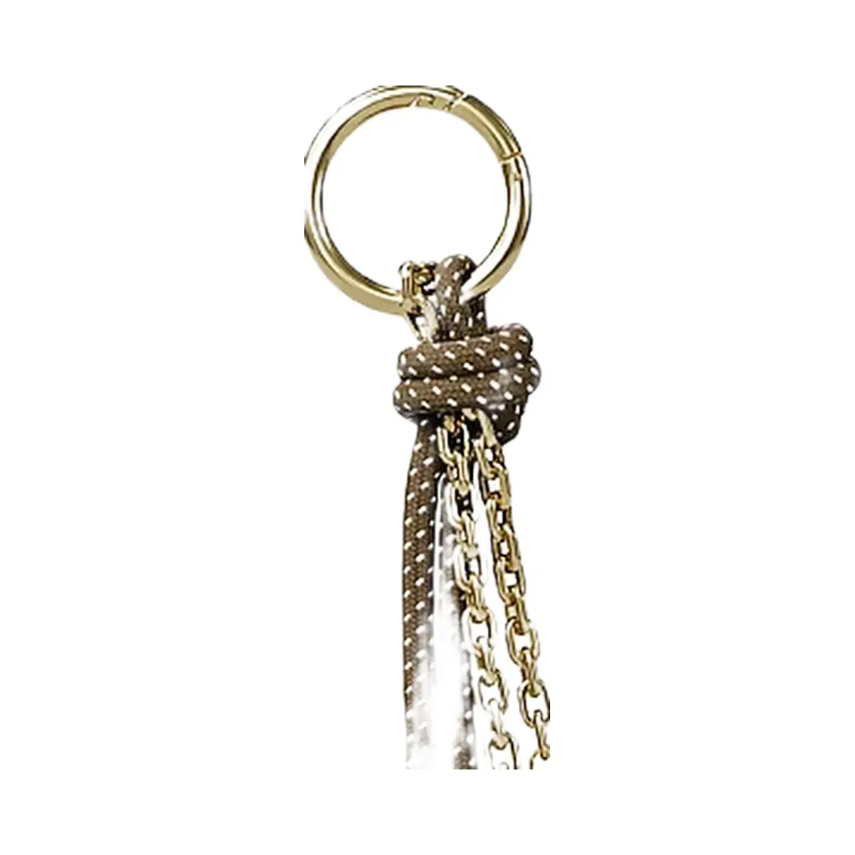 Michael Kors Gold-Tone and Speckled Cord Bag Charm Loden