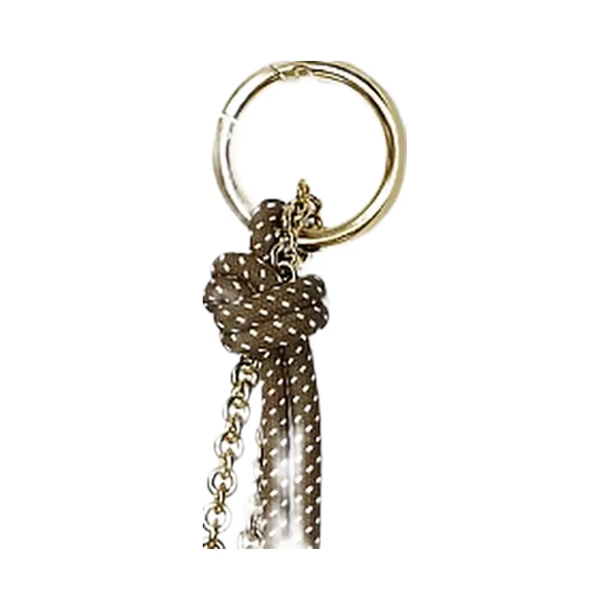 Michael Kors Gold-Tone and Speckled Cord Bag Charm Loden