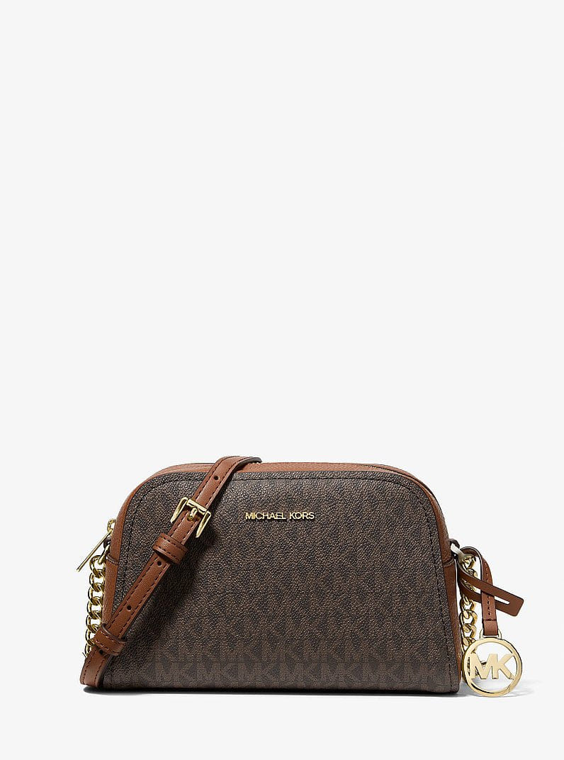 Michael Kors Ashton Extra-Small Signature Logo Camera Crossbody Bag Brown