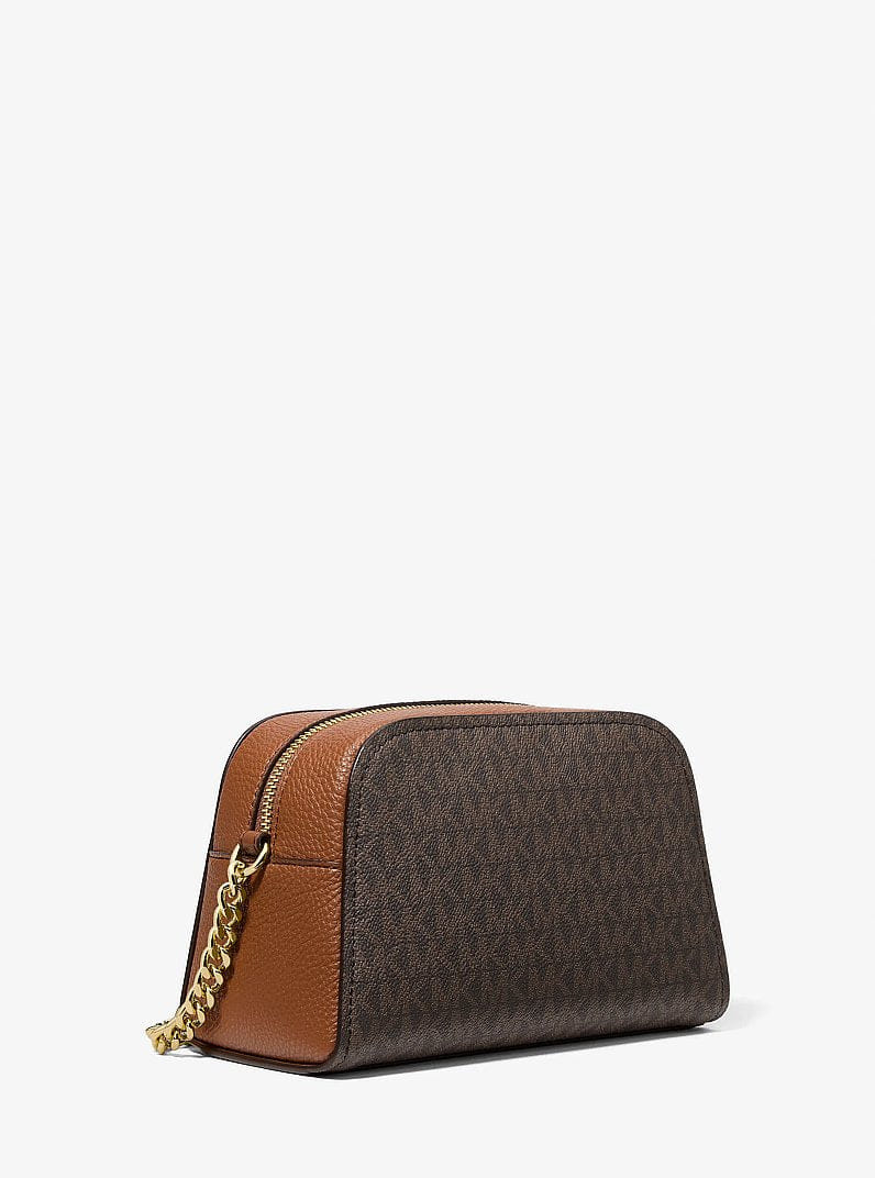 Michael Kors Ashton Extra-Small Signature Logo Camera Crossbody Bag Brown