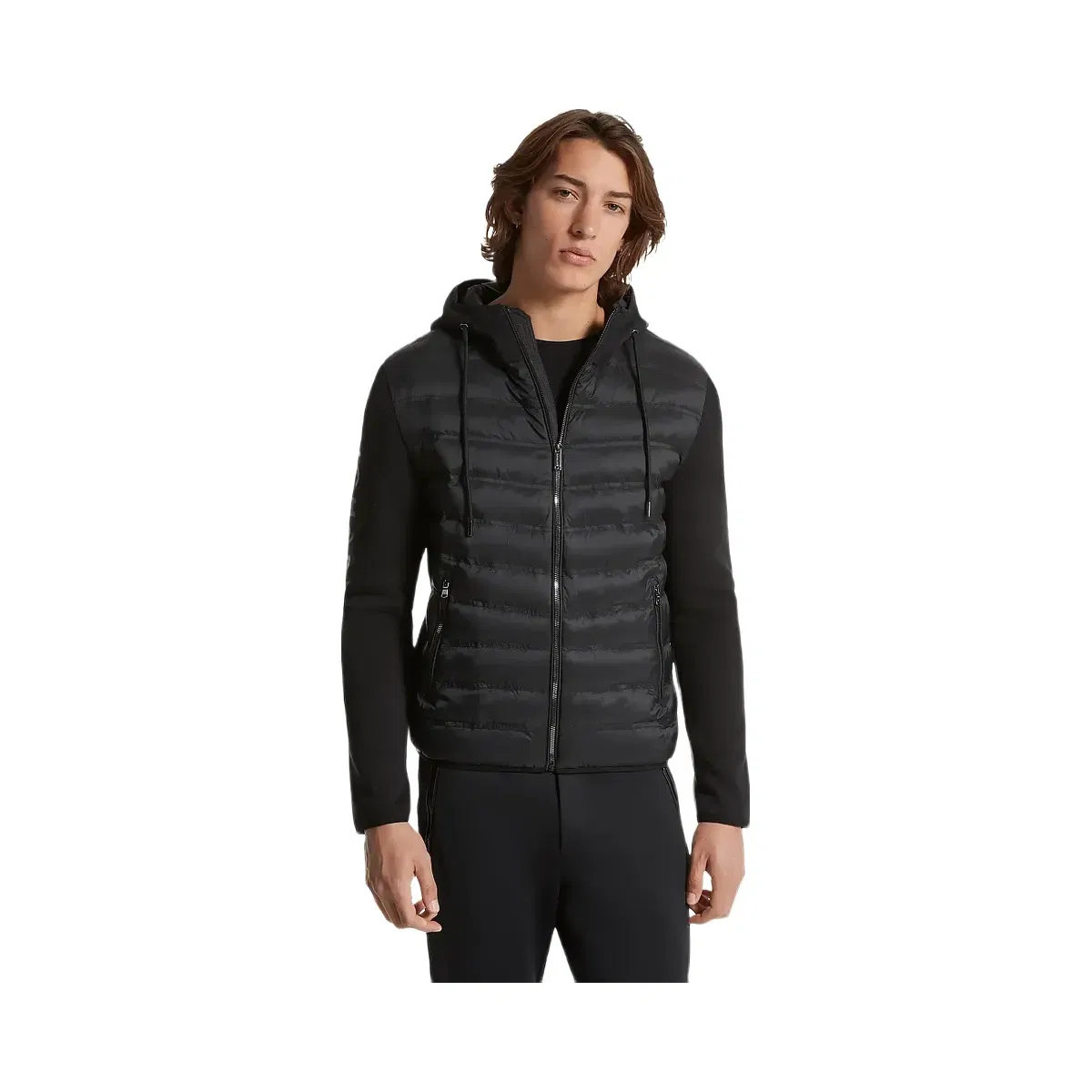 Michael Kors Galway Quilted Mixed-Media Jacket Black