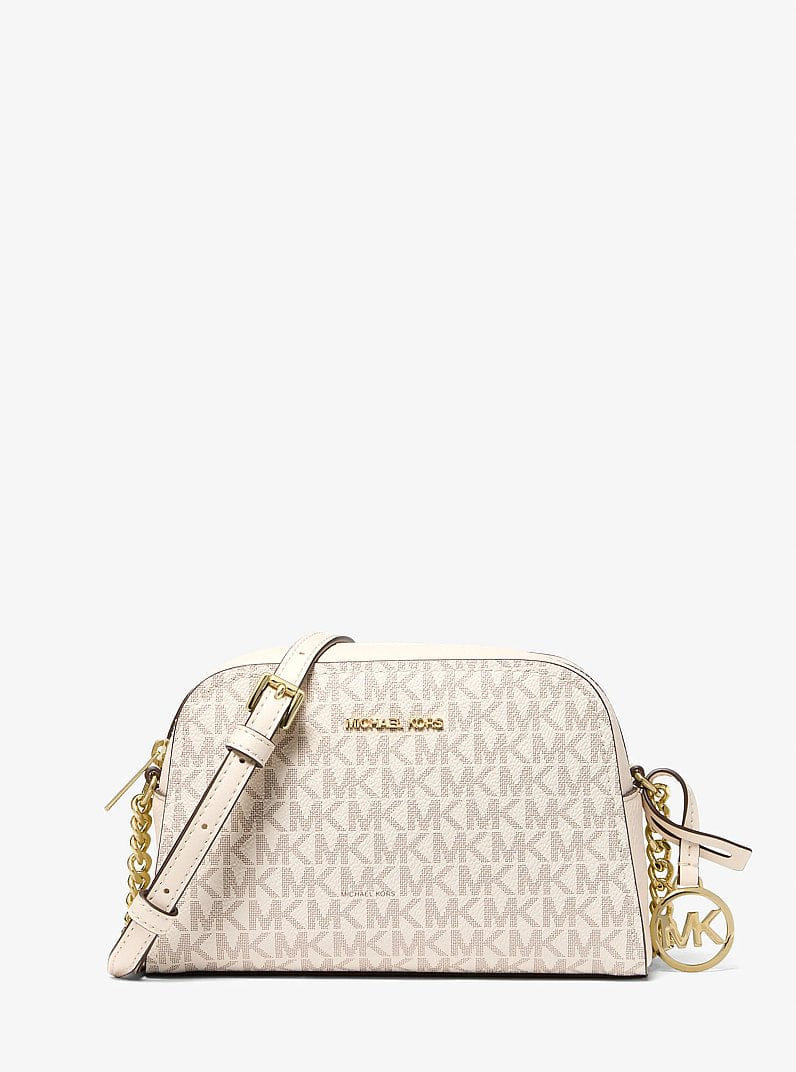 Michael Kors Ashton Extra-Small Signature Logo Camera Crossbody Bag Lt Crm Multi