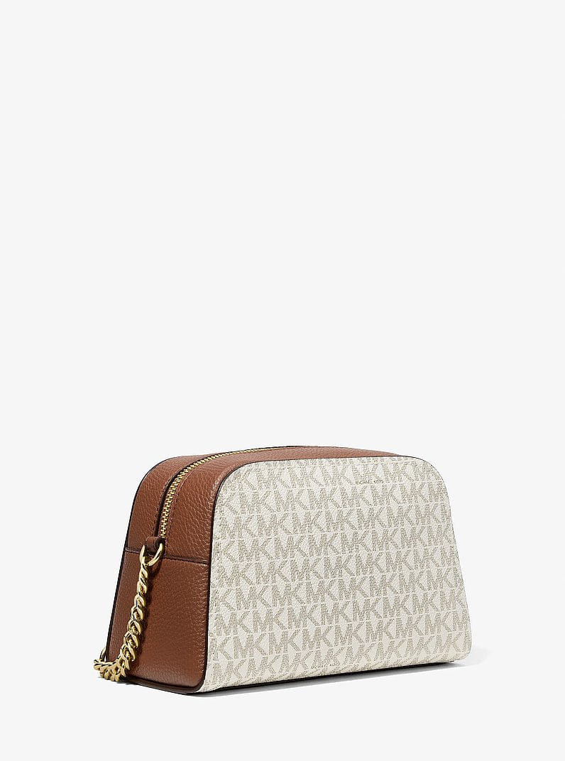 Michael Kors Ashton Extra-Small Signature Logo Camera Crossbody Bag Vanilla