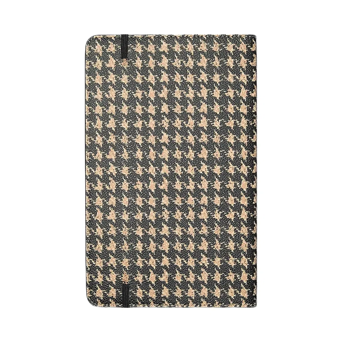 Michael Kors Medium Embellished Houndstooth Print Notebook Black/Camel