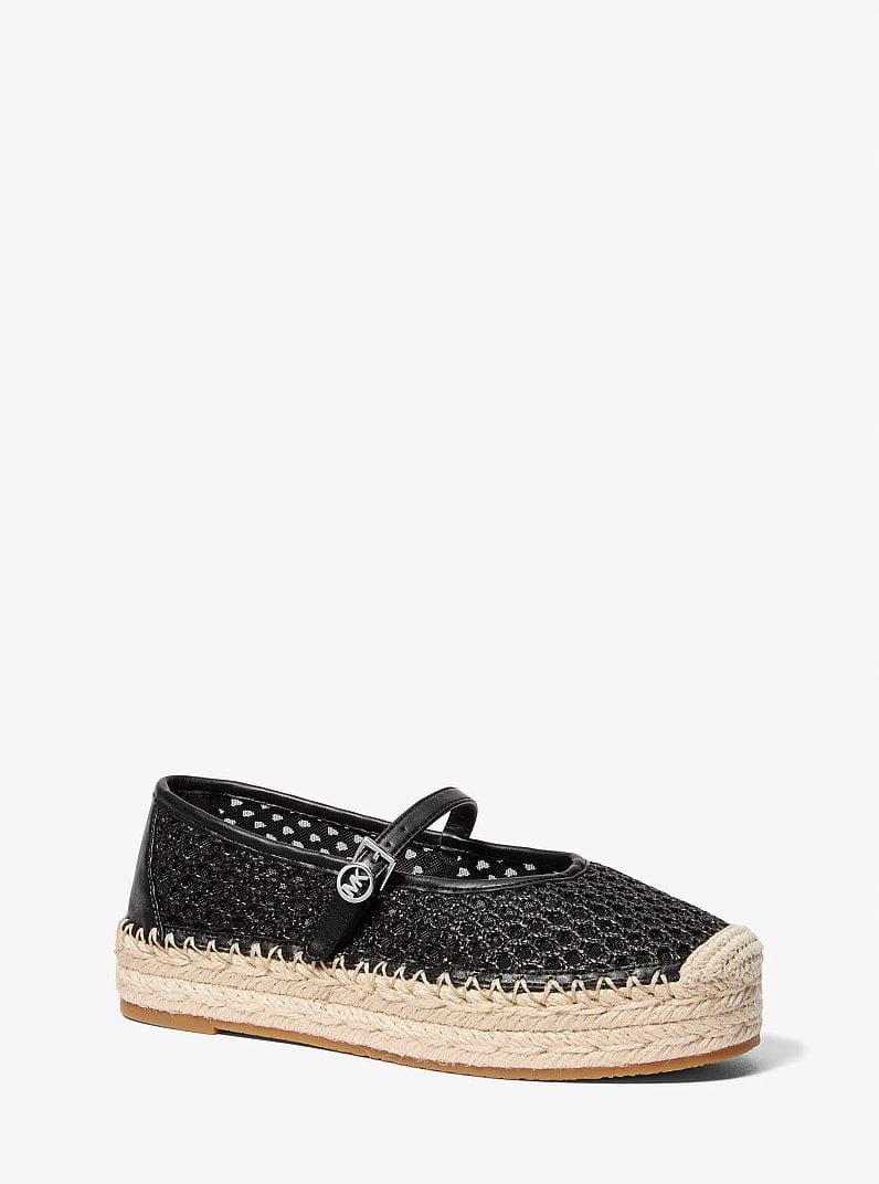 Michael Kors Belina Signature Logo Platform Espadrille Black
