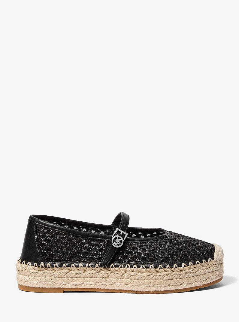Michael Kors Belina Signature Logo Platform Espadrille Black