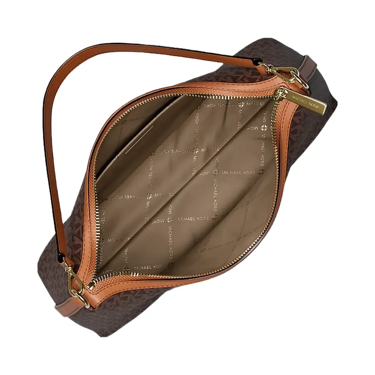 Michael Kors Sammy Medium Signature Logo Convertible Shoulder Bag Brown