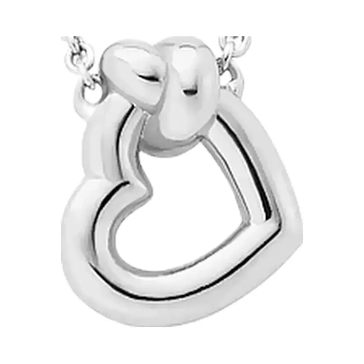 Michael Kors Knotted Heart Necklace and Earrings Gift Set Silver