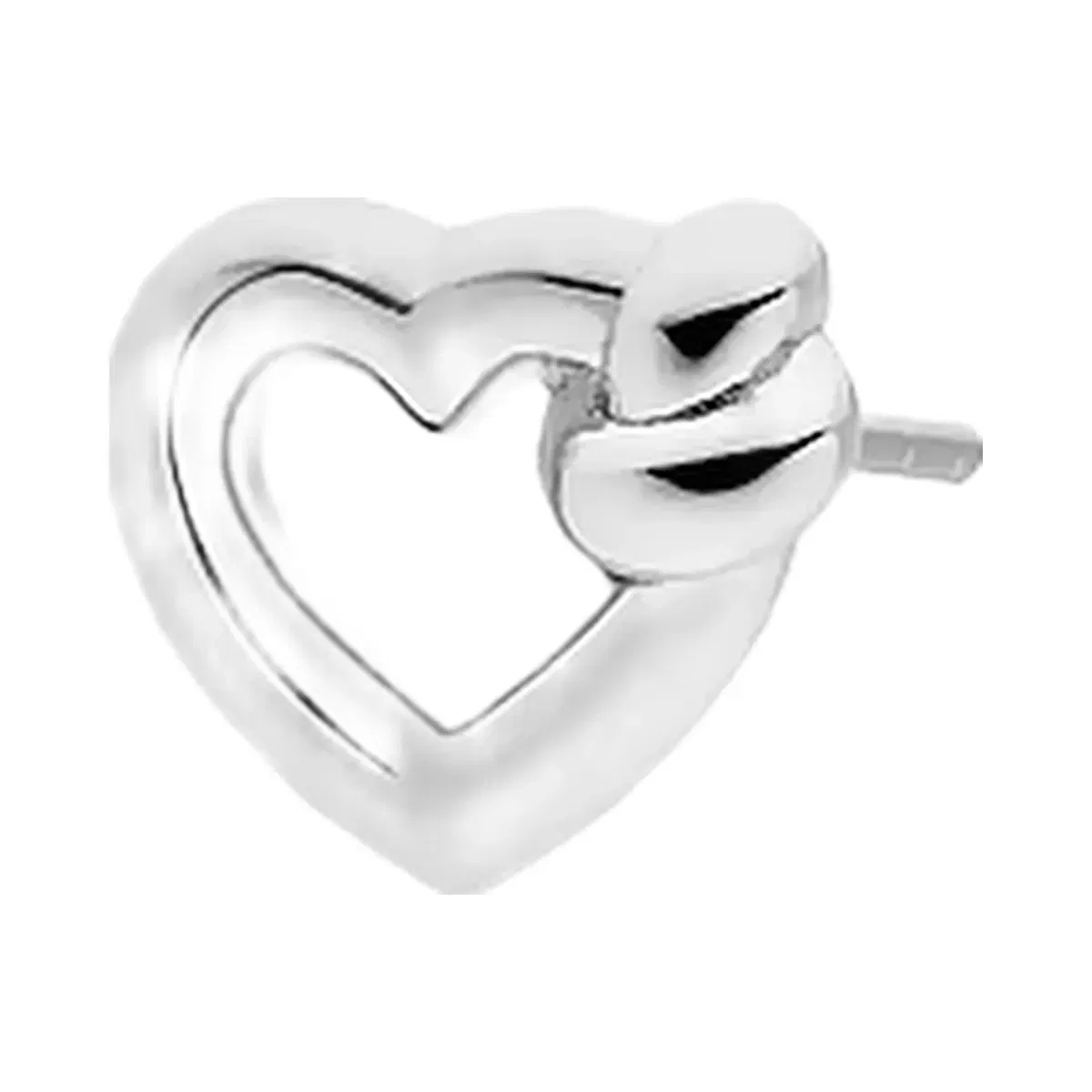 Michael Kors Knotted Heart Necklace and Earrings Gift Set Silver