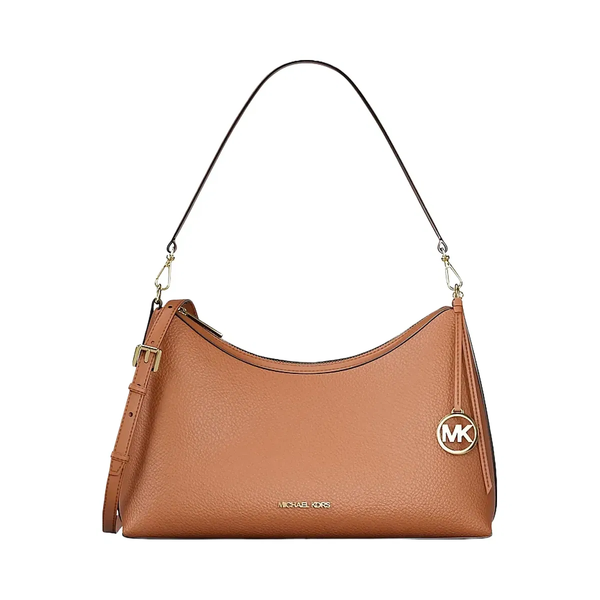 Michael Kors Sammy Medium Pebbled Leather Convertible Shoulder Bag Luggage