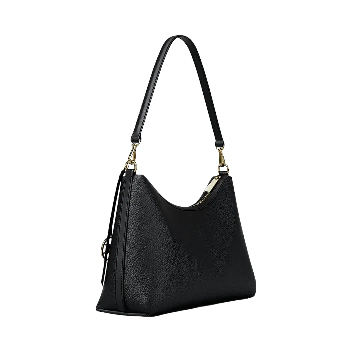 Michael Kors Sammy Medium Pebbled Leather Convertible Shoulder Bag Black