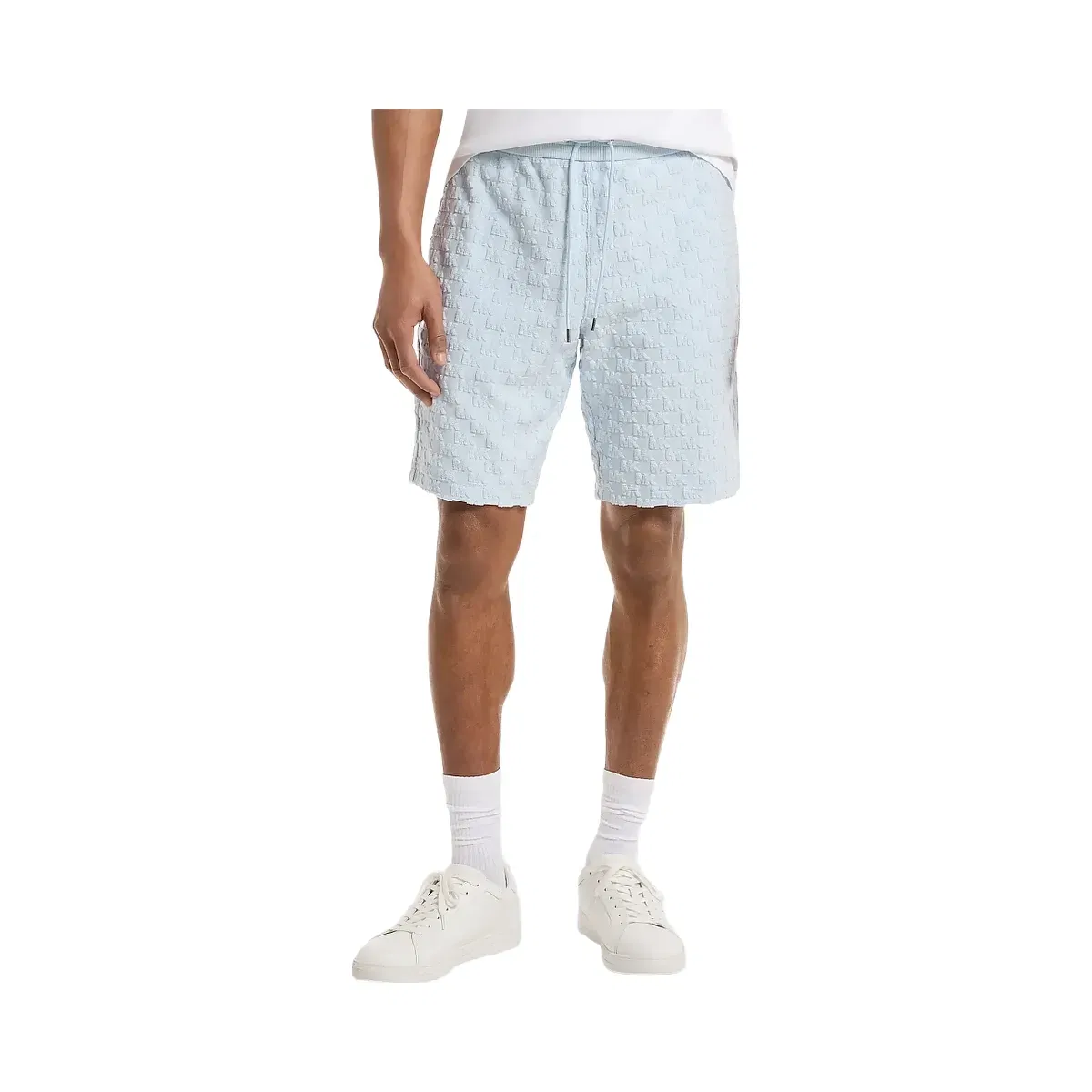 Michael Kors Logo Jacquard Terry Shorts Pastel Blue