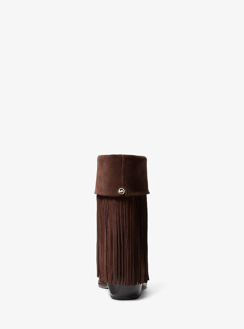 Michael Kors Nash Fringed Suede Boot Nutmeg