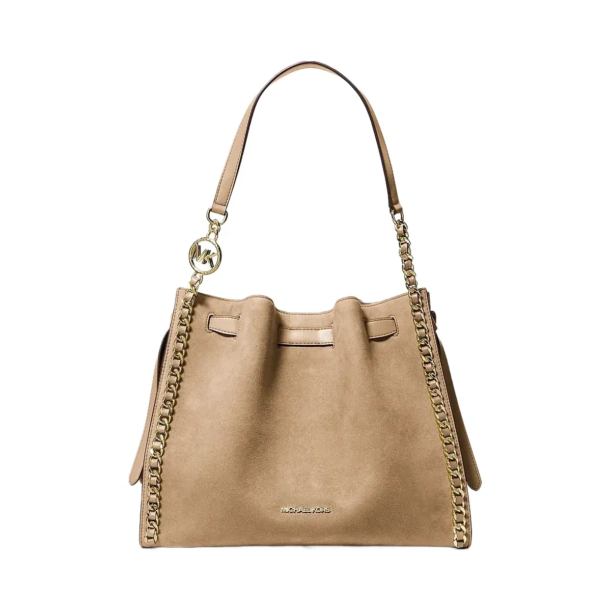 Michael Kors Mina Large Chain Shoulder Bag Camel