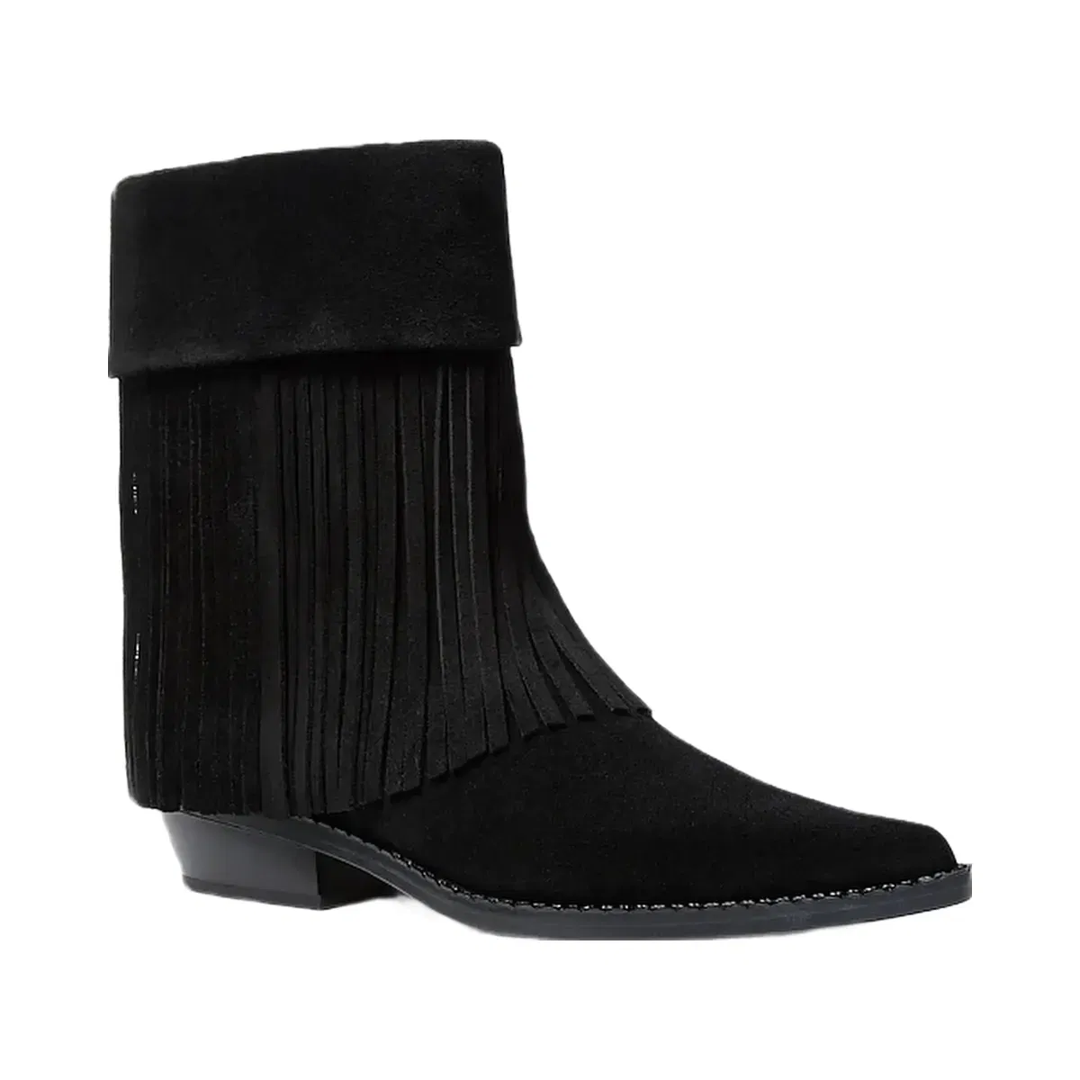 Michael Kors Nash Fringed Suede Boot Black