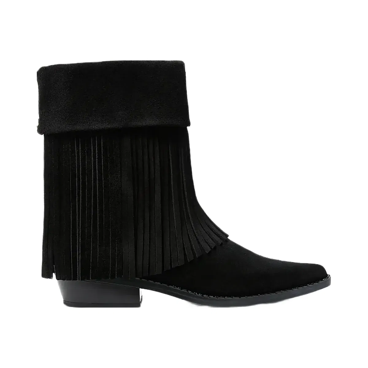Michael Kors Nash Fringed Suede Boot Black