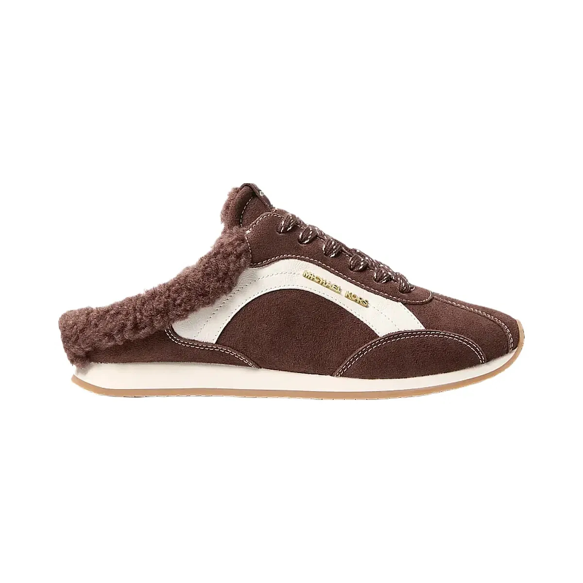 Michael Kors Avi Faux Shearling Trim Slip-On Sneaker Nutmeg