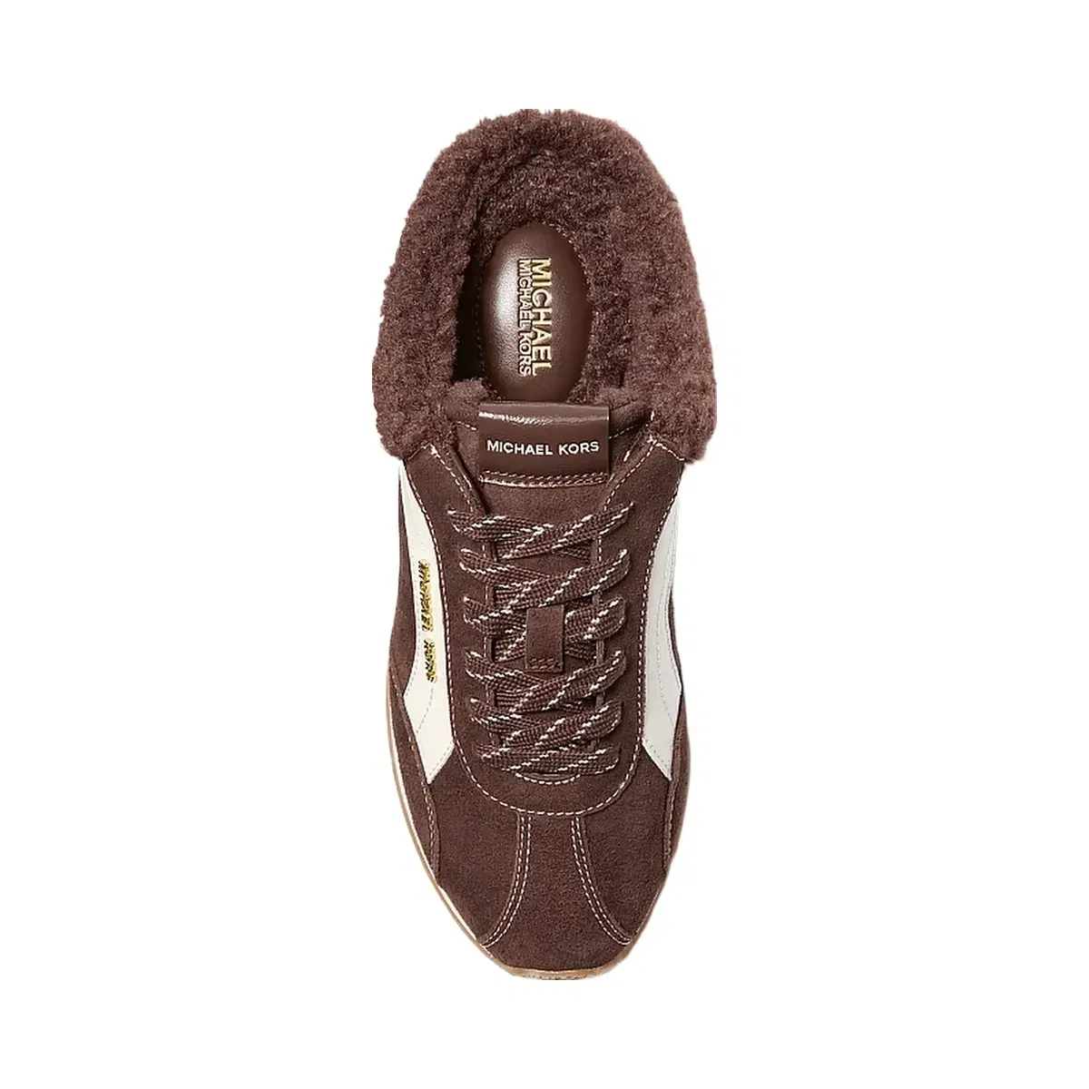 Michael Kors Avi Faux Shearling Trim Slip-On Sneaker Nutmeg