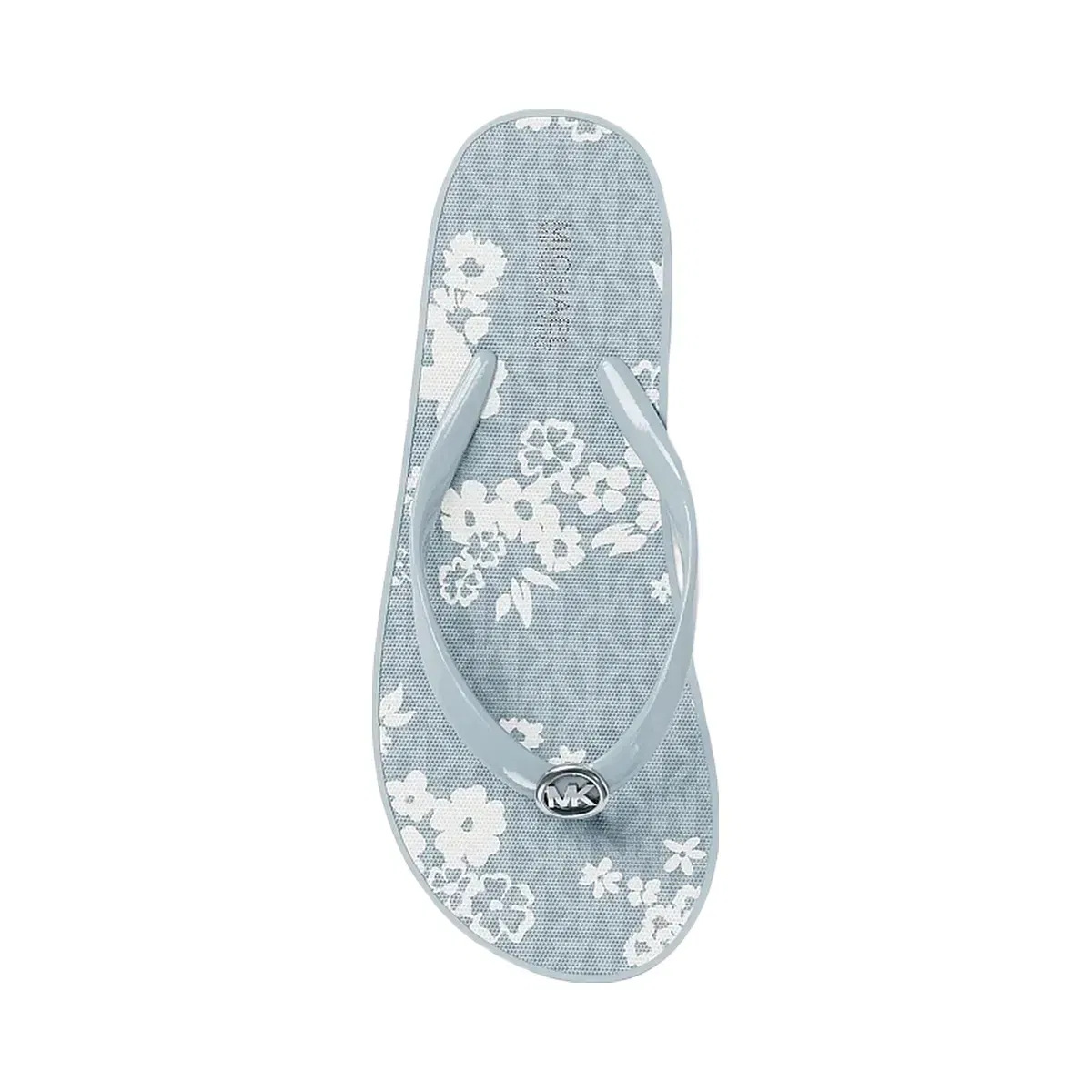 Michael Kors Bedford Printed Signature Logo Flip Flop Pale Ocean