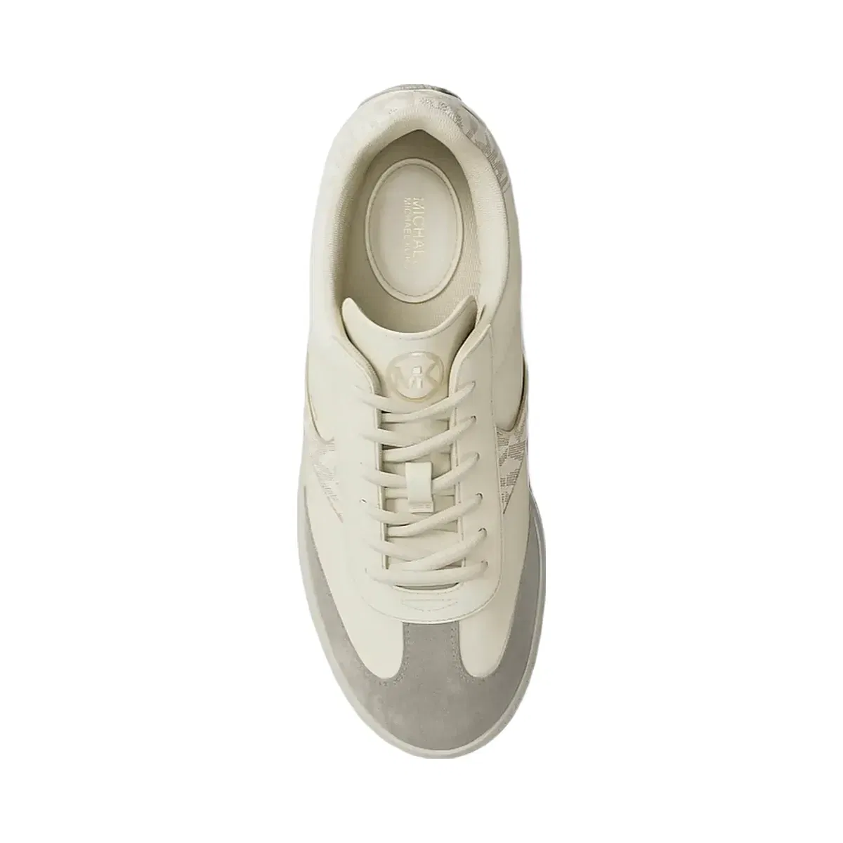 Michael Kors Sammy Mixed-Media Sneaker Cream