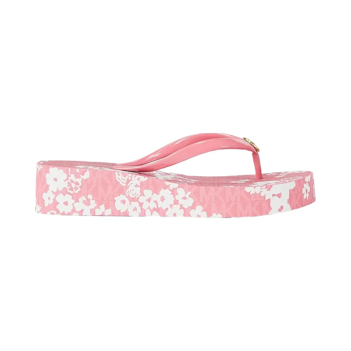 Michael Kors Bedford Printed Signature Logo Flip Flop Carnation
