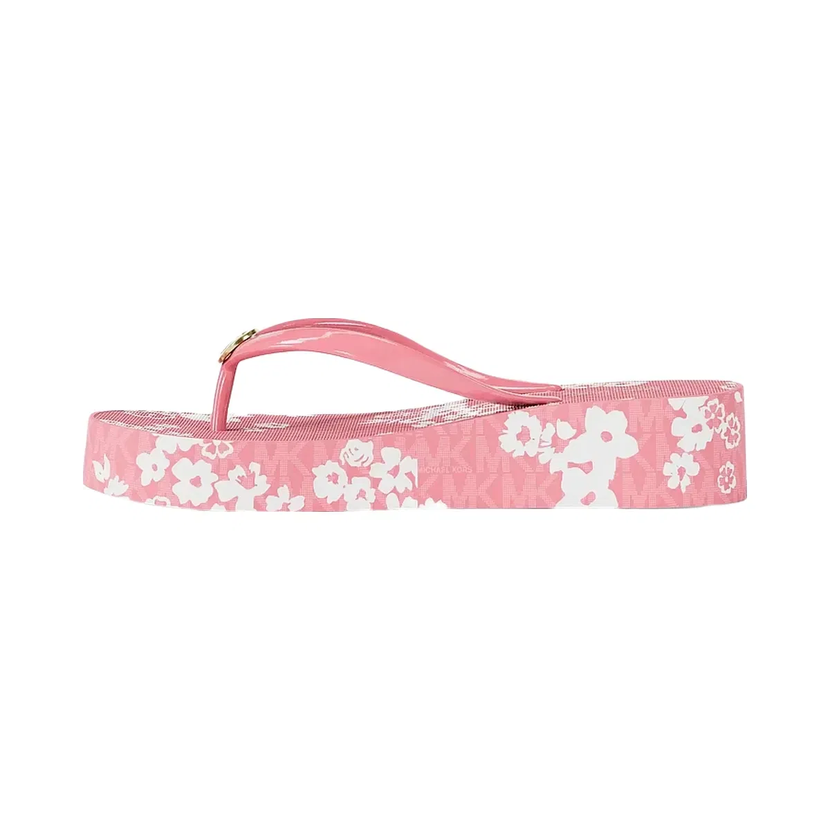 Michael Kors Bedford Printed Signature Logo Flip Flop Carnation