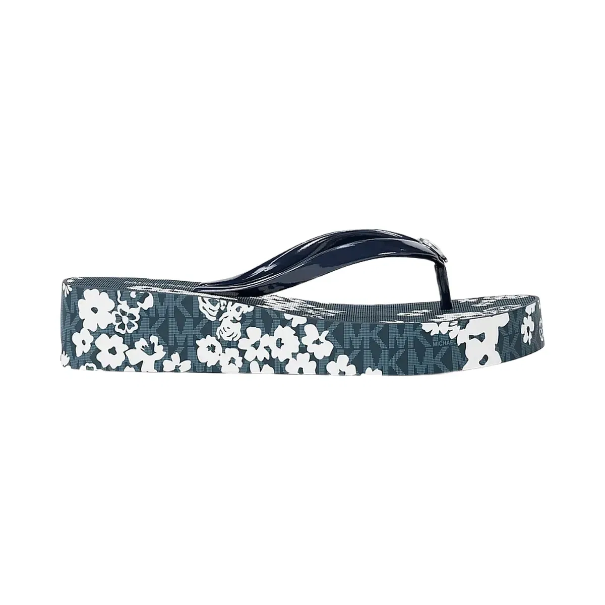 Michael Kors Bedford Printed Signature Logo Flip Flop Navy