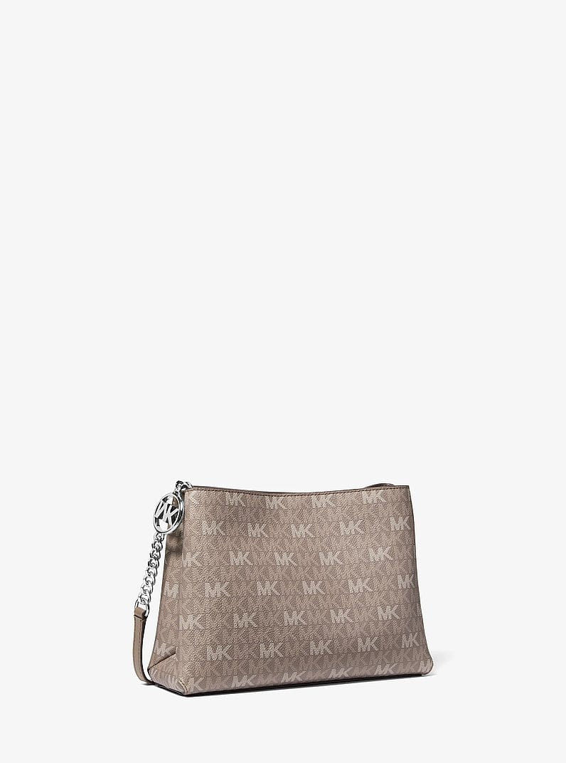 Michael Kors Christina Small Signature Logo Crossbody Bag Mushroom