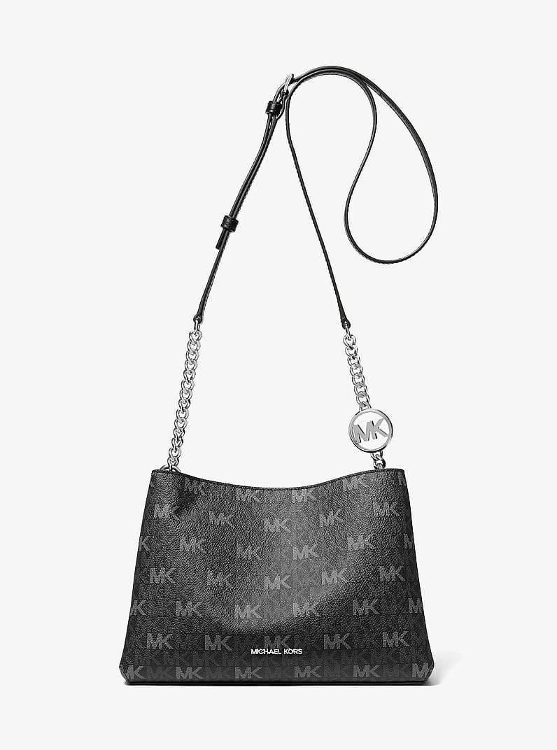 Michael Kors Christina Small Signature Logo Crossbody Bag Black