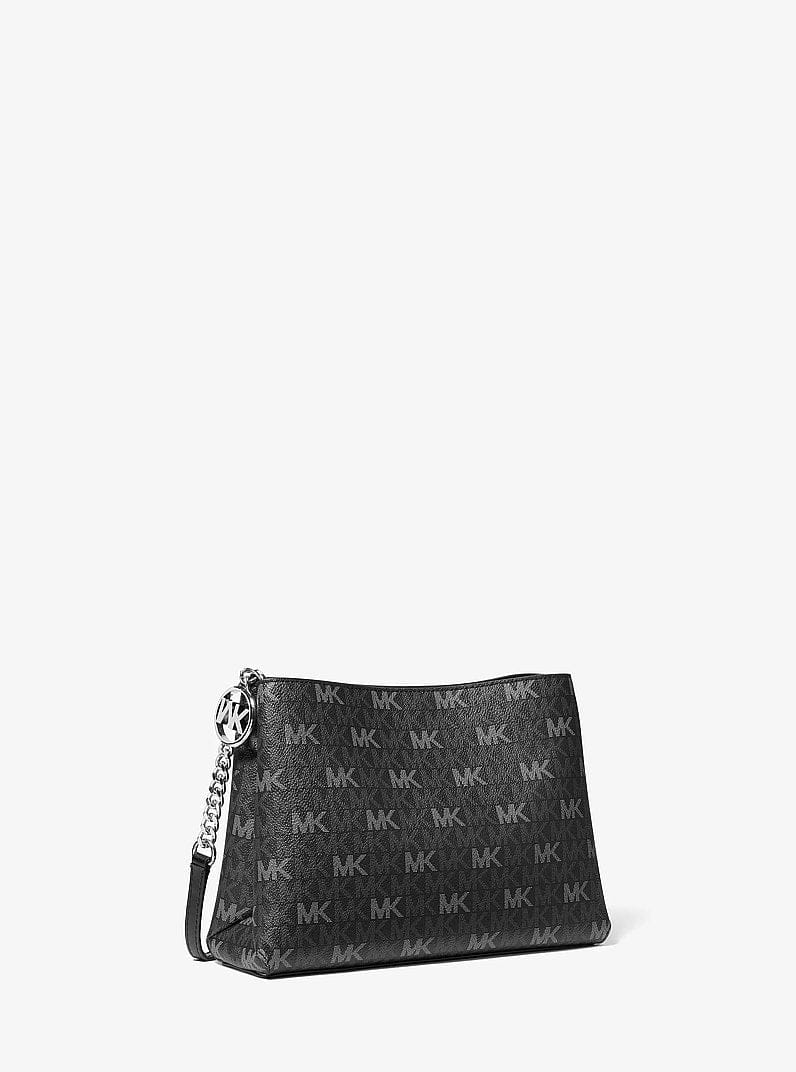 Michael Kors Christina Small Signature Logo Crossbody Bag Black
