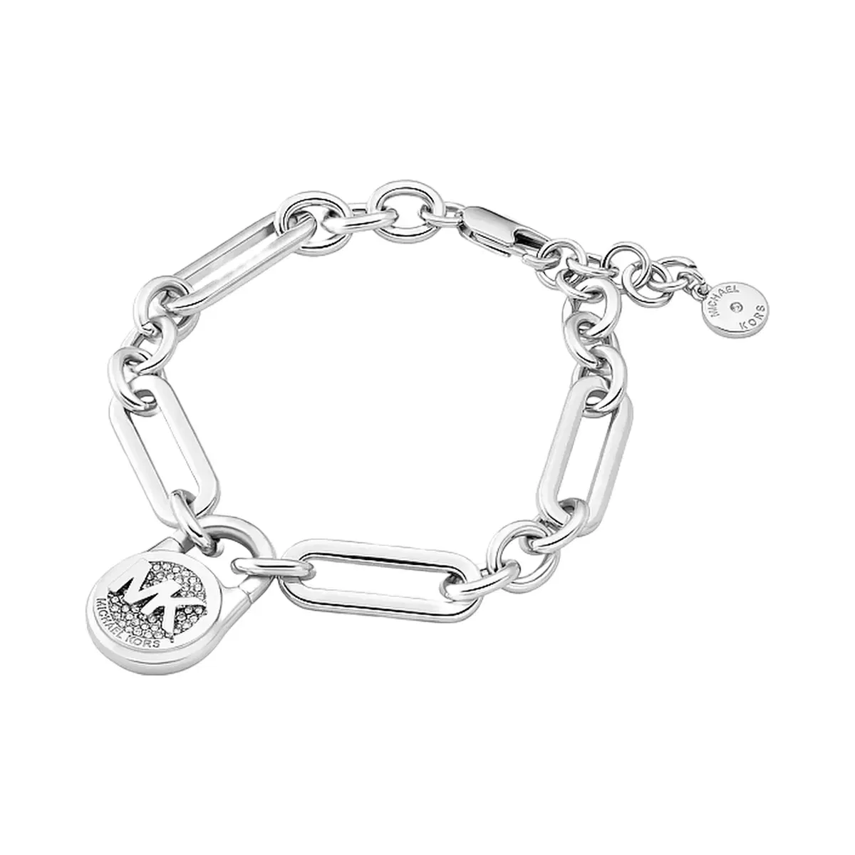 Michael Kors Pavé Lock Bracelet Silver
