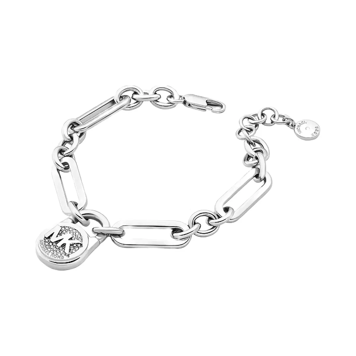 Michael Kors Pavé Lock Bracelet Silver