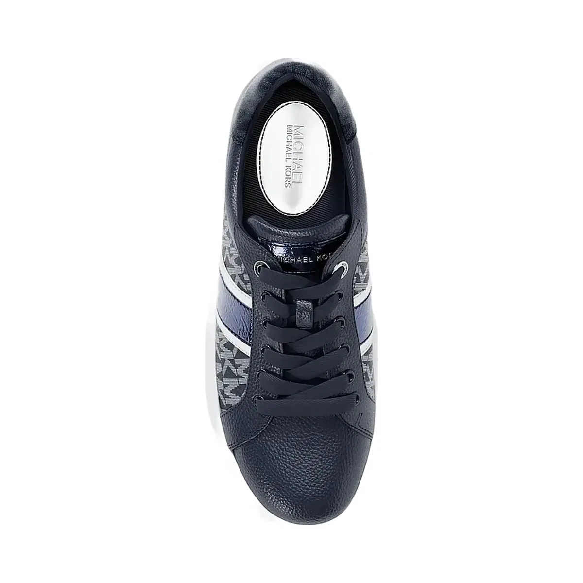 Michael Kors Romey Signature Logo Stripe Platform Sneaker Navy