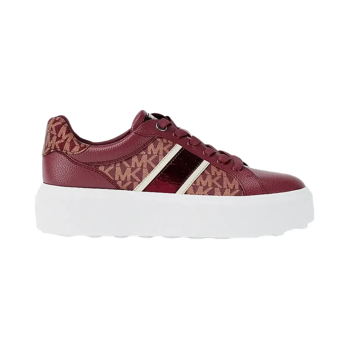 Michael Kors Romey Signature Logo Stripe Platform Sneaker Cherry