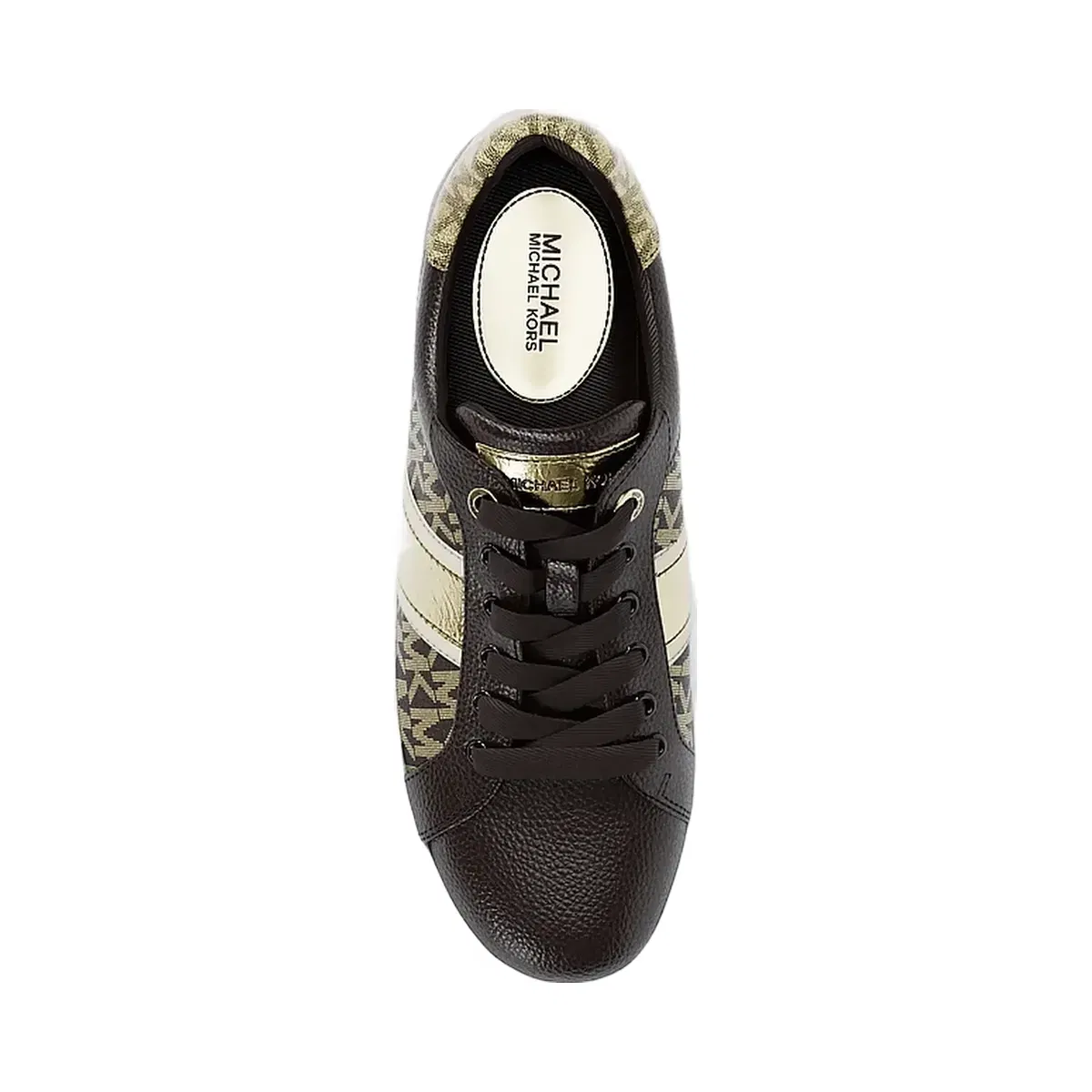 Michael Kors Romey Signature Logo Stripe Platform Sneaker Brown