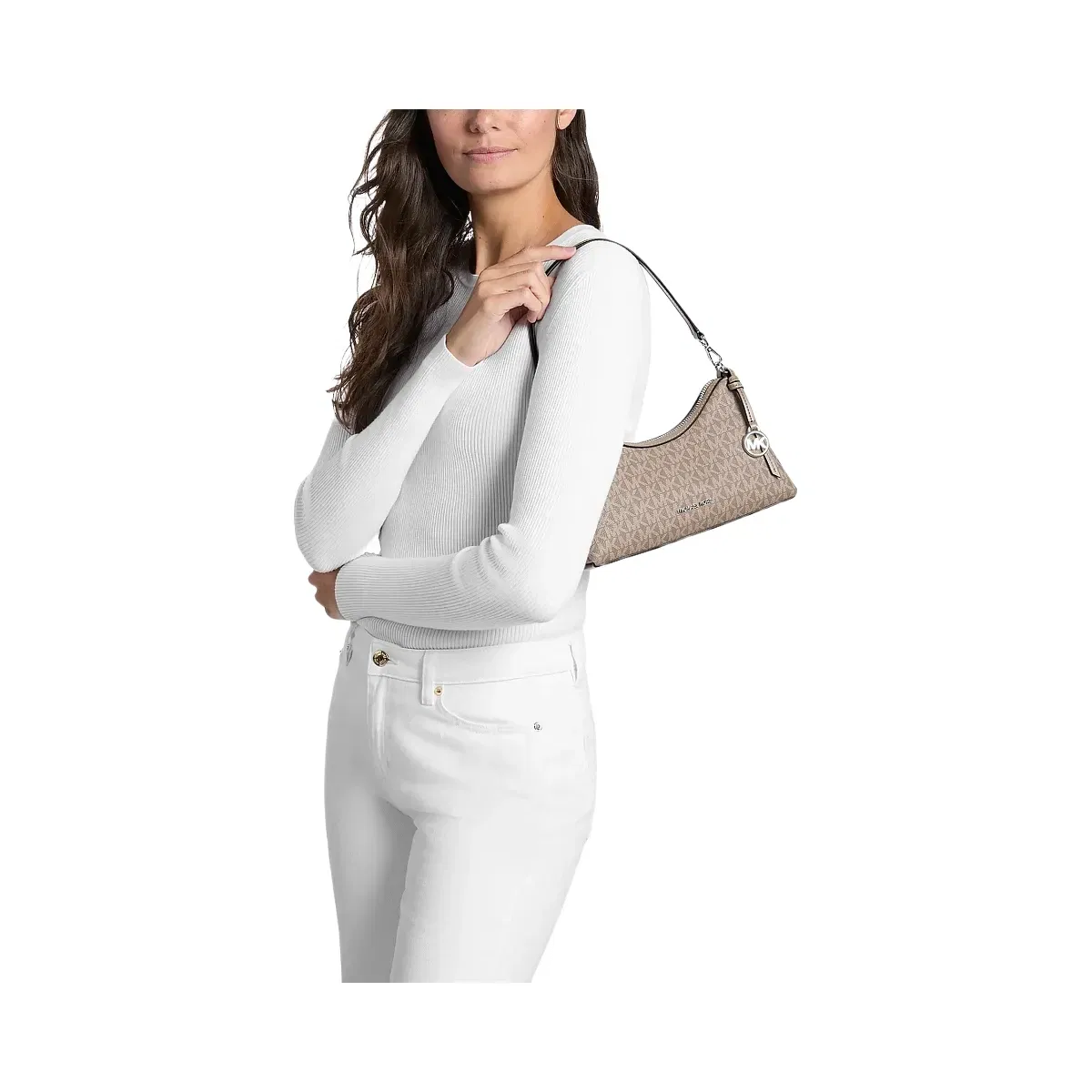 Michael Kors Sammy Small Signature Logo Convertible Crossbody Bag Mushroom