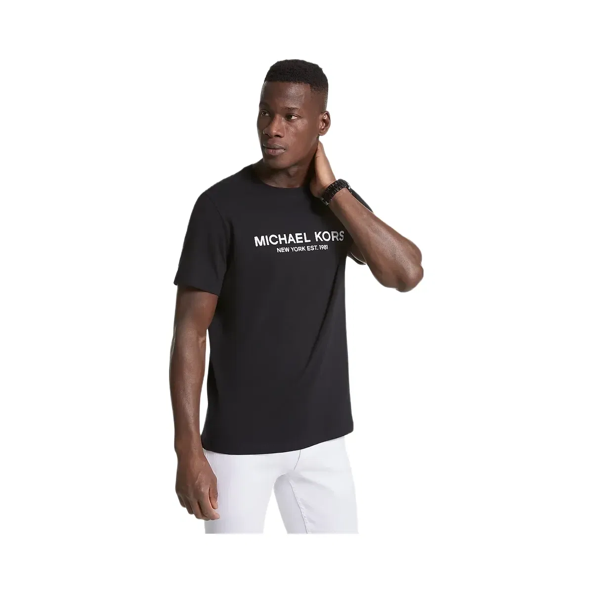 Michael Kors Logo Cotton T-shirt Black